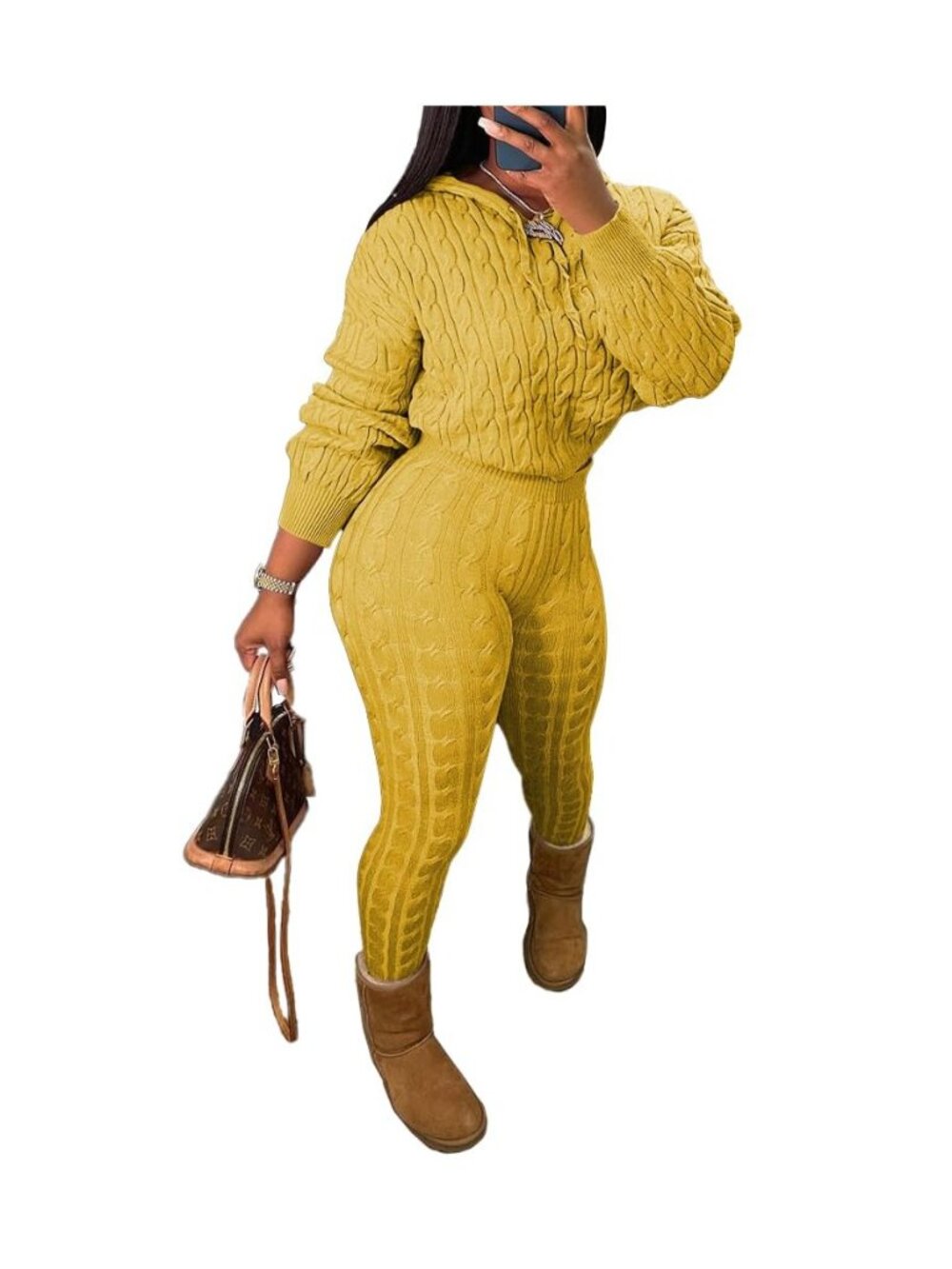 Knit Two Piece Outfits For Women Sweater Sets